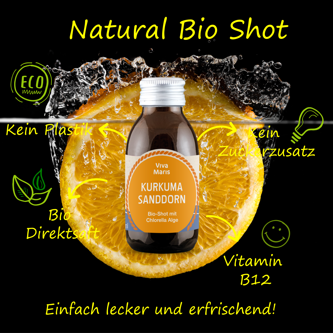 Viva Maris Bio Shot gemischt Paket, mit Vitamin B12, 12x100ml - Spare 17%