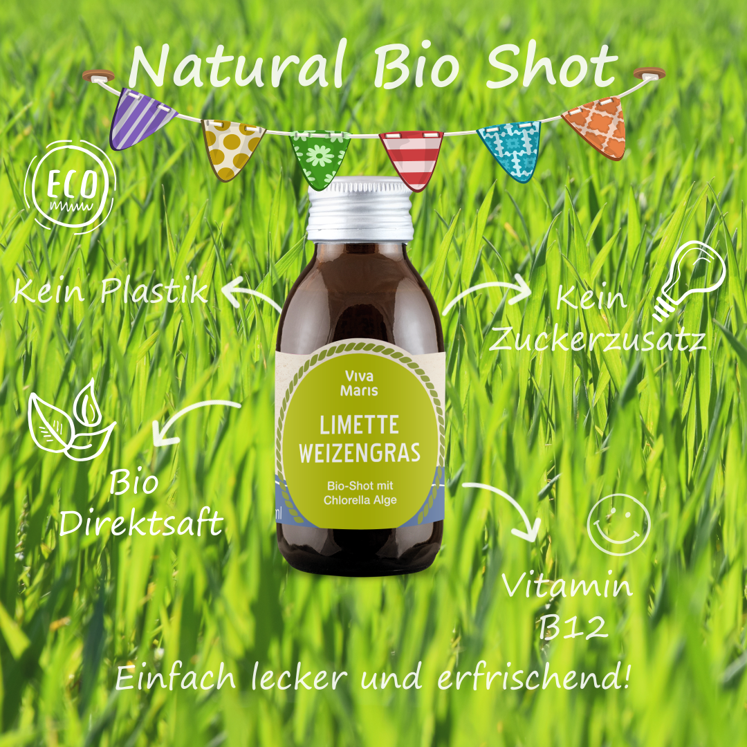 Viva Maris Bio Shot gemischt Paket, mit Vitamin B12, 12x100ml - Spare 17%