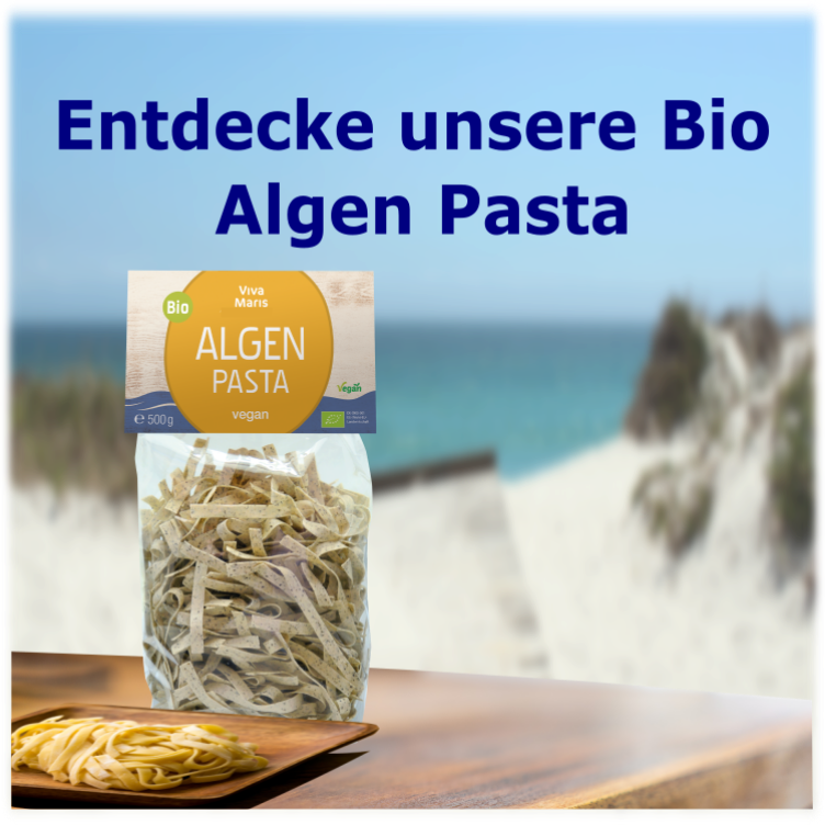 Vorteils-Set 2x die cremige Bio Algen Rahm Sauce á 300ml + 1x Bio Algen Pasta 500g - Spare 36%