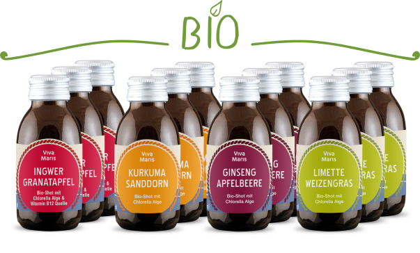 Viva Maris Bio Shot gemischt Paket, mit Vitamin B12, 12x100ml - Spare 17%