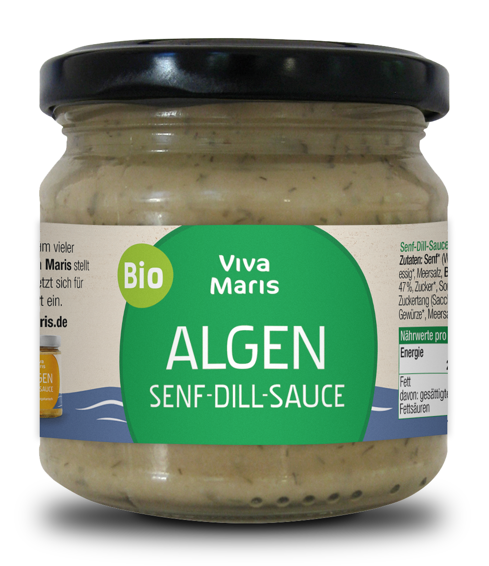 Viva Maris ALGEN Bio Senf-Dill Sauce im Glas
