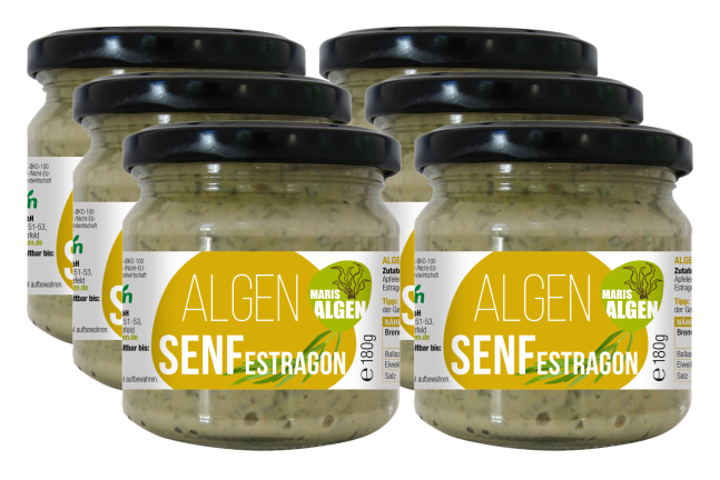 Viva Maris ALGEN Bio Senf Estragon, exquisit-kulinarisch, 6x180g - Viva Maris Onlineshop
