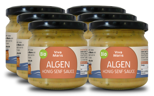 Viva Maris ALGEN Bio Honig-Senf Sauce - Amerikanische Art, 6x 180g - Viva Maris Onlineshop