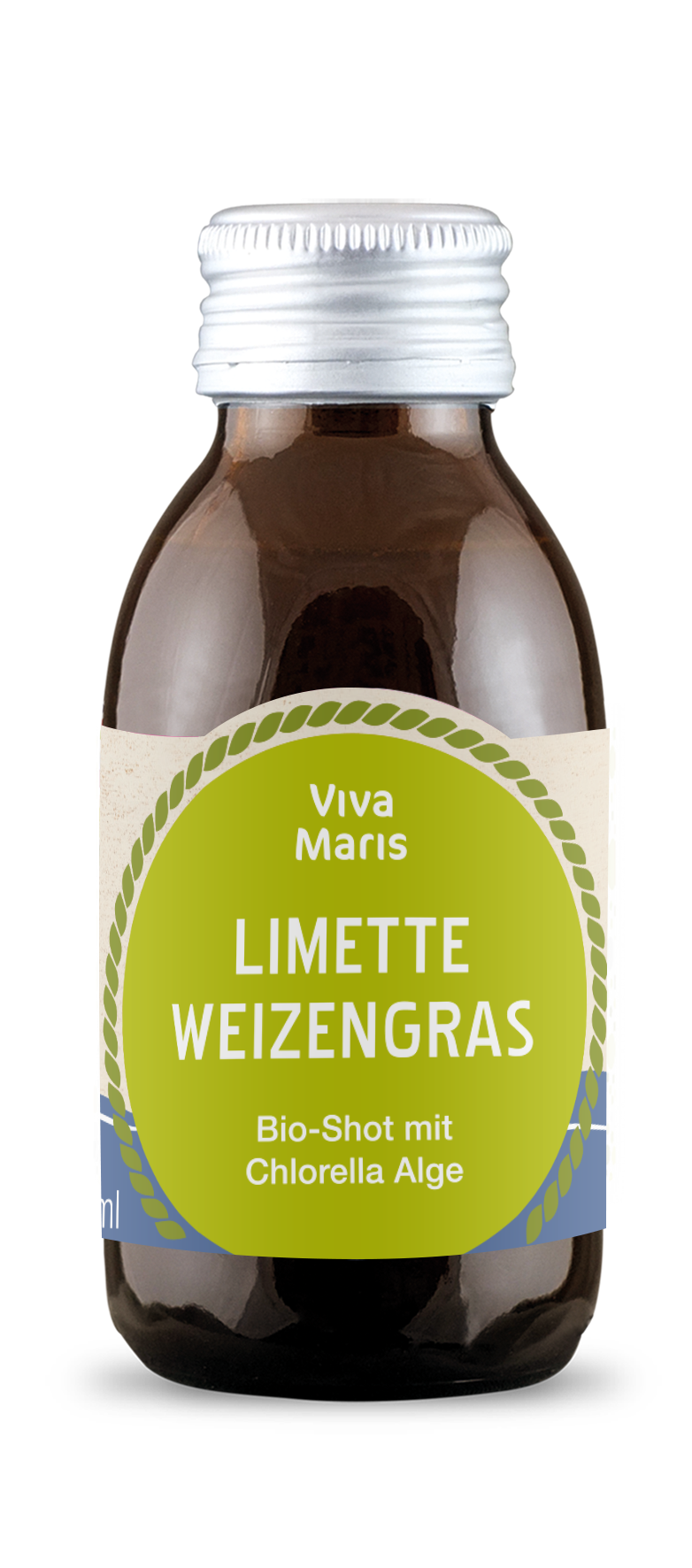 Viva Maris Bio Shot Limette/Weizengras, mit Vitamin B12, 100ml