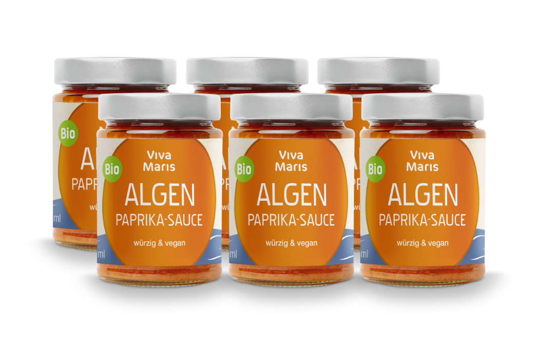 Viva Maris Bio ALGEN Paprika-Sauce im Glas - Die Pikante, 6x300ml - Viva Maris Onlineshop