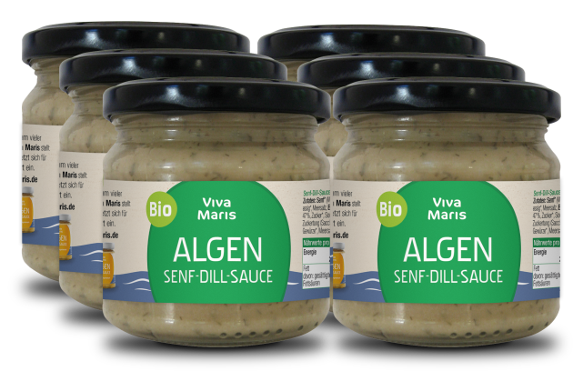 Viva Maris ALGEN Bio Senf-Dill Sauce, Skandinavische Art, 180g