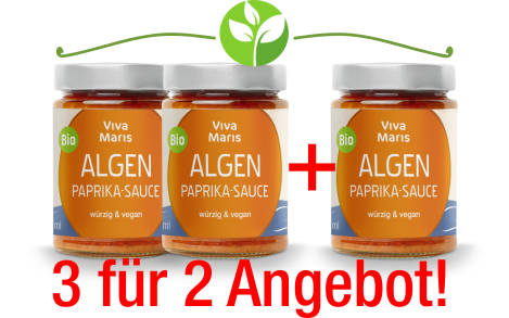 Bio Algen Paprika-Sauce 3 für 2 Set - Spare 33% - Viva Maris Onlineshop