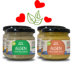Vorteils-Set 4x Bio Algen Senf Saucen im Mix - Spare 20% - Viva Maris Onlineshop