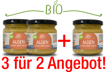 Bio Algen Honig Senf-Saucen 3 für 2 Set - Spare 33%