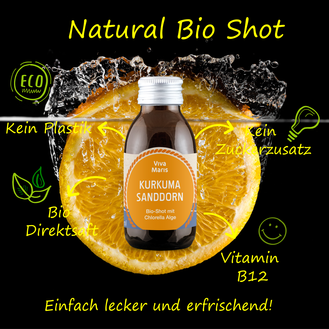 Viva Maris Bio Shot Probierpaket, mit Vitamin B12, 4x100ml - Spare 16%