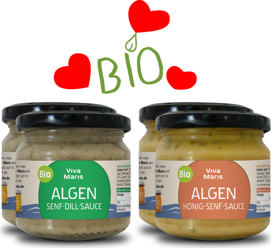 Vorteils-Set 4x Bio Algen Senf Saucen im Mix - Spare 20%