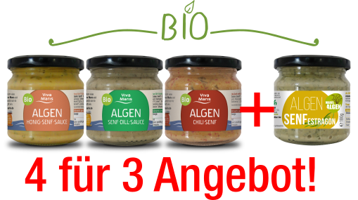Bio Algen Grill Saucen und Senfe 4 für 3 Set - Spare 25%