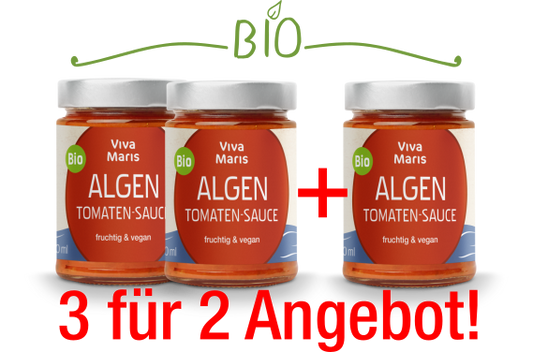 Bio Algen Tomaten-Sauce 3 für 2 Set - Spare 33%