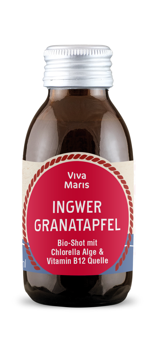 Viva Maris Bio Shot Ingwer/Granatapfel, mit Vitamin B12, 100ml