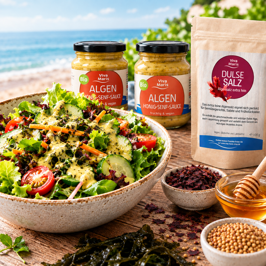 💚NEU 💚- NATURAL Salat Set Algen Honig Senf-Saucen  & Algen-Salz - 🌟Spare 11%🌟