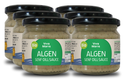 Viva Maris ALGEN Bio Senf-Dill Sauce, Skandinavische Art, 180g